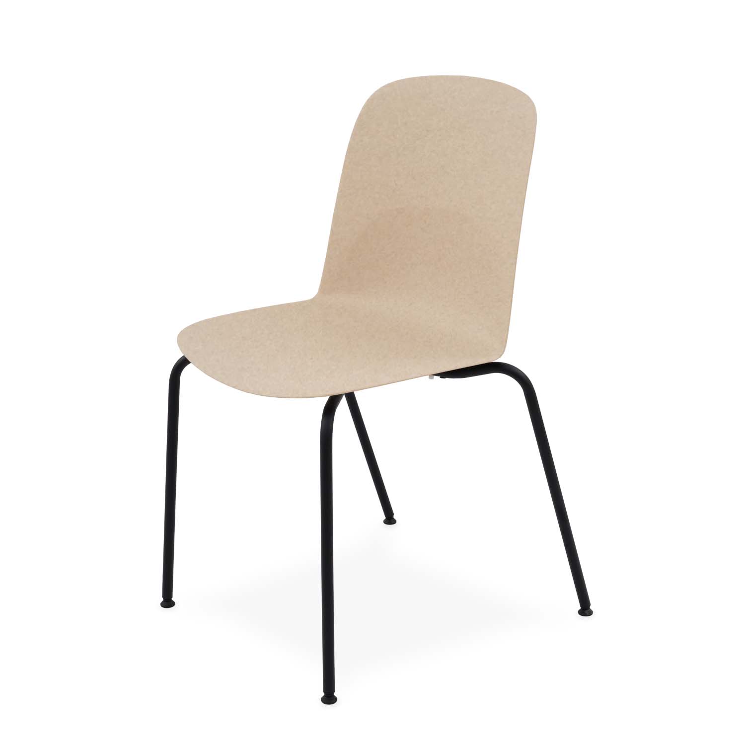 E-GGS - ELECTRA Chair - wood fiber, chrome frame